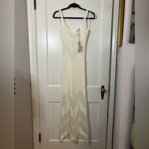 Fashion Nova Cream Knit Maxi Dress
